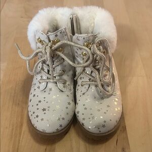 Kids Starry White Boots